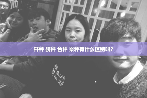 杆秤 磅秤 台秤 案秤有什么区别吗？