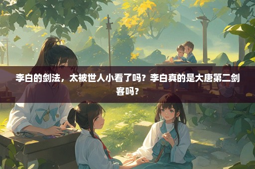李白的剑法，太被世人小看了吗？李白真的是大唐第二剑客吗？