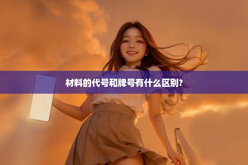 材料的代号和牌号有什么区别?
