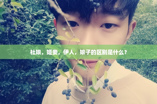 杜娘，姬妾，伊人，娘子的区别是什么？