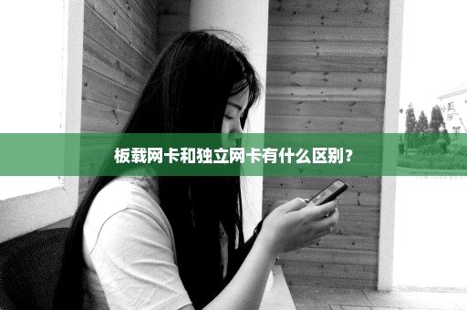 板载网卡和独立网卡有什么区别？