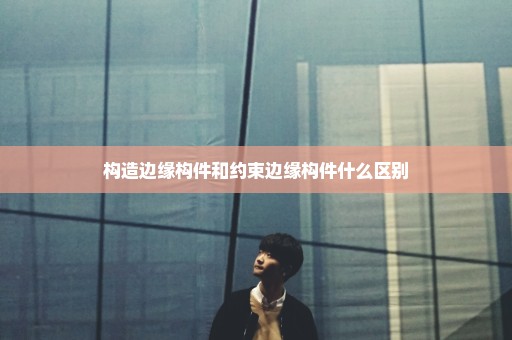 构造边缘构件和约束边缘构件什么区别