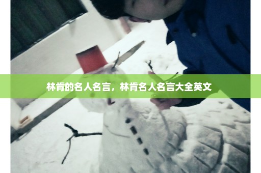 林肯的名人名言，林肯名人名言大全英文 
