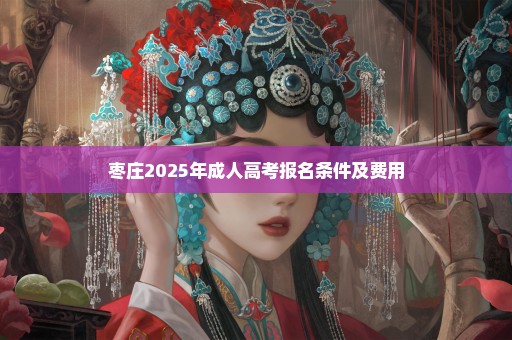 枣庄2025年成人高考报名条件及费用