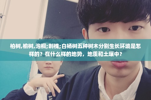 柏树,榆树,泡桐;刺槐;白杨树五种树木分别生长环境是怎样的？在什么样的地势，地质和土壤中？