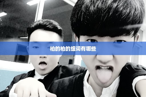 柏的柏的组词有哪些