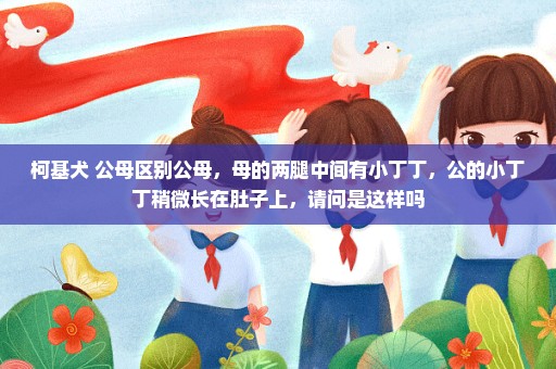 柯基犬 公母区别公母，母的两腿中间有小丁丁，公的小丁丁稍微长在肚子上，请问是这样吗