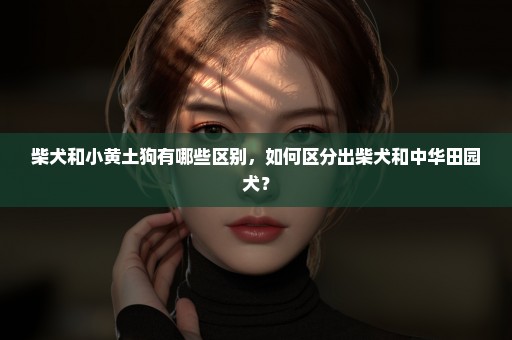 柴犬和小黄土狗有哪些区别，如何区分出柴犬和中华田园犬？