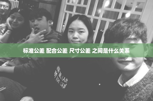 标准公差 配合公差 尺寸公差 之间是什么关系