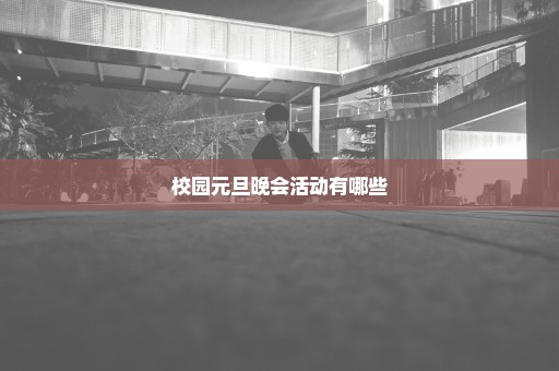 校园元旦晚会活动有哪些