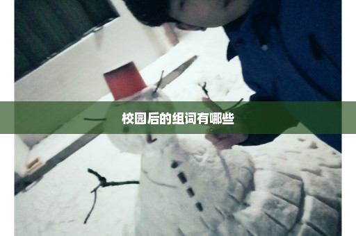 校园后的组词有哪些