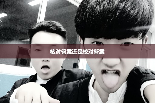 核对答案还是校对答案