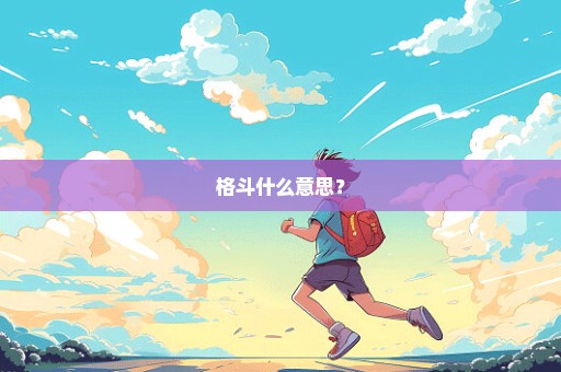 格斗什么意思？