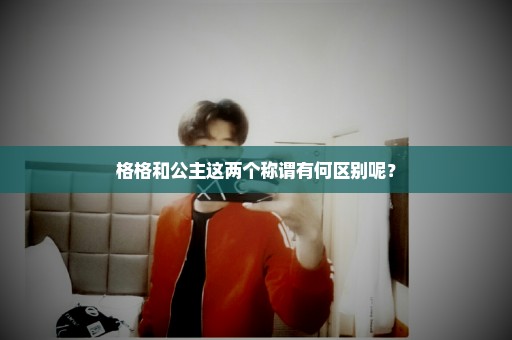 格格和公主这两个称谓有何区别呢？