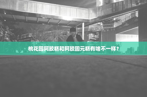 桃花园阿胶糕和阿胶固元糕有啥不一样？
