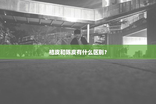 桔皮和陈皮有什么区别？