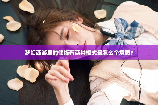 梦幻西游里的修炼有两种模式是怎么个意思？