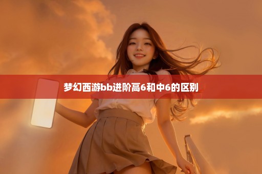 梦幻西游bb进阶高6和中6的区别