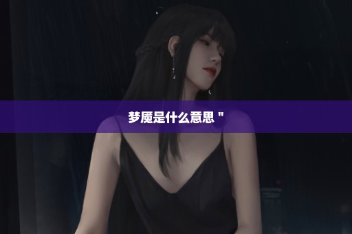 梦魇是什么意思＂