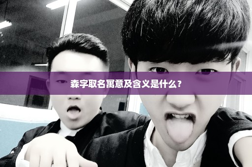 森字取名寓意及含义是什么？