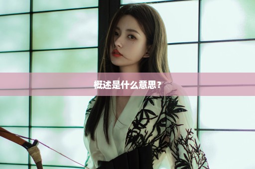概述是什么意思？