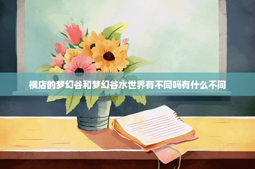 横店的梦幻谷和梦幻谷水世界有不同吗有什么不同