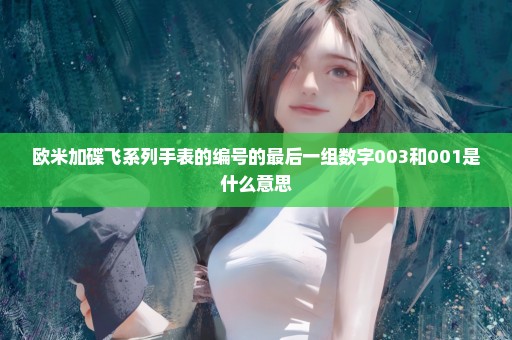 欧米加碟飞系列手表的编号的最后一组数字003和001是什么意思