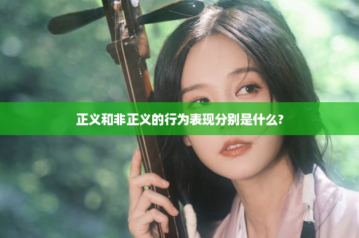 正义和非正义的行为表现分别是什么?