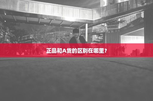 正品和A货的区别在哪里？