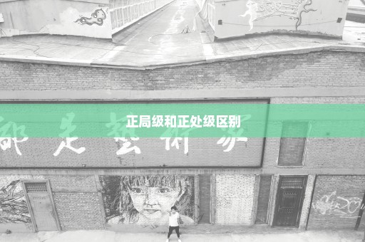 正局级和正处级区别