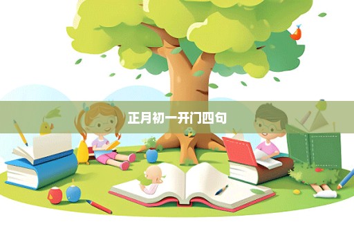 正月初一开门四句
