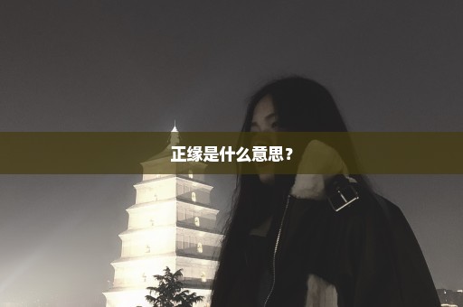 正缘是什么意思？