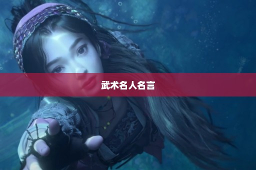 武术名人名言