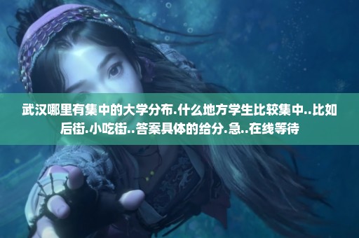 武汉哪里有集中的大学分布.什么地方学生比较集中..比如后街.小吃街..答案具体的给分.急..在线等待