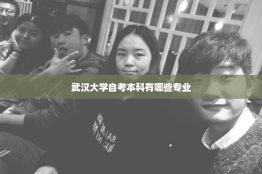 武汉大学自考本科有哪些专业