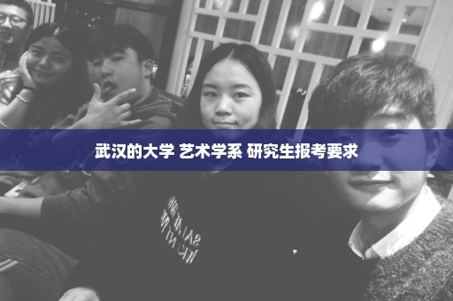 武汉的大学 艺术学系 研究生报考要求