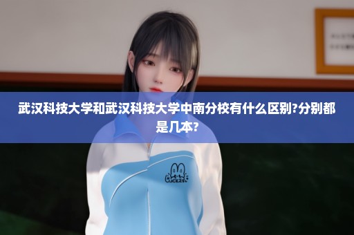武汉科技大学和武汉科技大学中南分校有什么区别?分别都是几本?