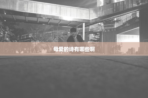 母爱的诗有哪些啊