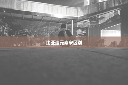 比亚迪元秦宋区别