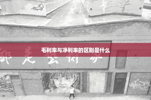 毛利率与净利率的区别是什么