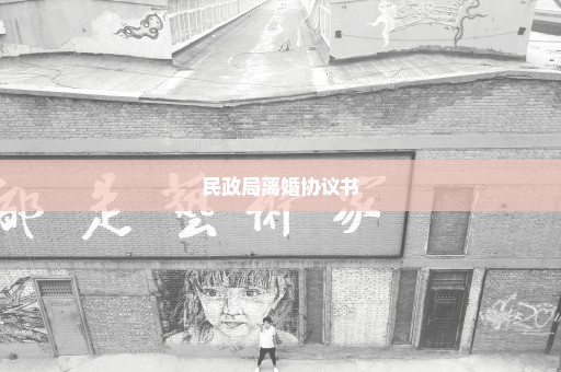民政局离婚协议书