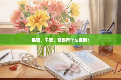 民警、干警、警察有什么区别？