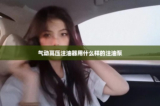 气动高压注油器用什么样的注油泵