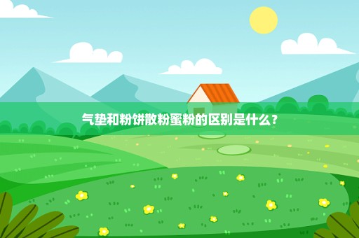气垫和粉饼散粉蜜粉的区别是什么？