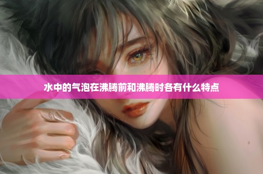 水中的气泡在沸腾前和沸腾时各有什么特点