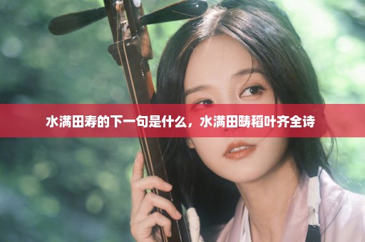 水满田寿的下一句是什么，水满田畴稻叶齐全诗 