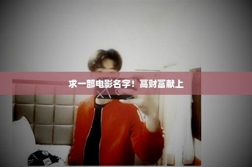 求一部电影名字！高财富献上