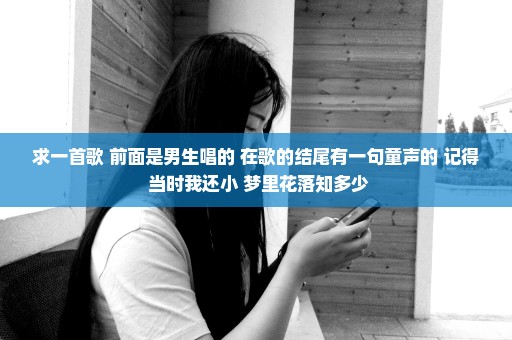 求一首歌 前面是男生唱的 在歌的结尾有一句童声的 记得 当时我还小 梦里花落知多少