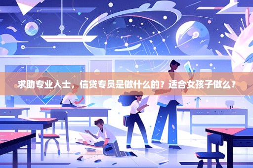 求助专业人士，信贷专员是做什么的？适合女孩子做么？