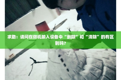 求助：请问在微机输入设备中“删除”和“清除”的有区别吗？